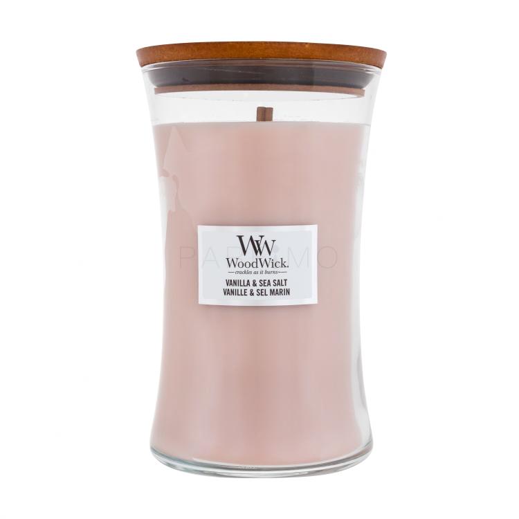 WoodWick Vanilla &amp; Sea Salt Candela profumata 610 g