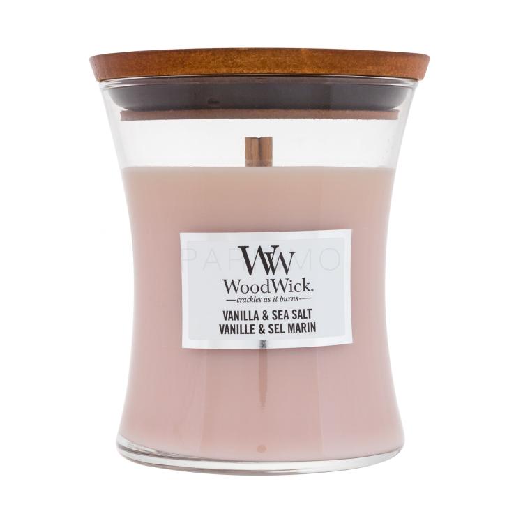 WoodWick Vanilla &amp; Sea Salt Candela profumata 275 g