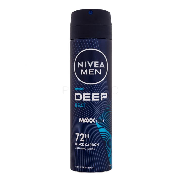 Nivea Men Deep Black Carbon Beat 72H Antitraspirante uomo 150 ml