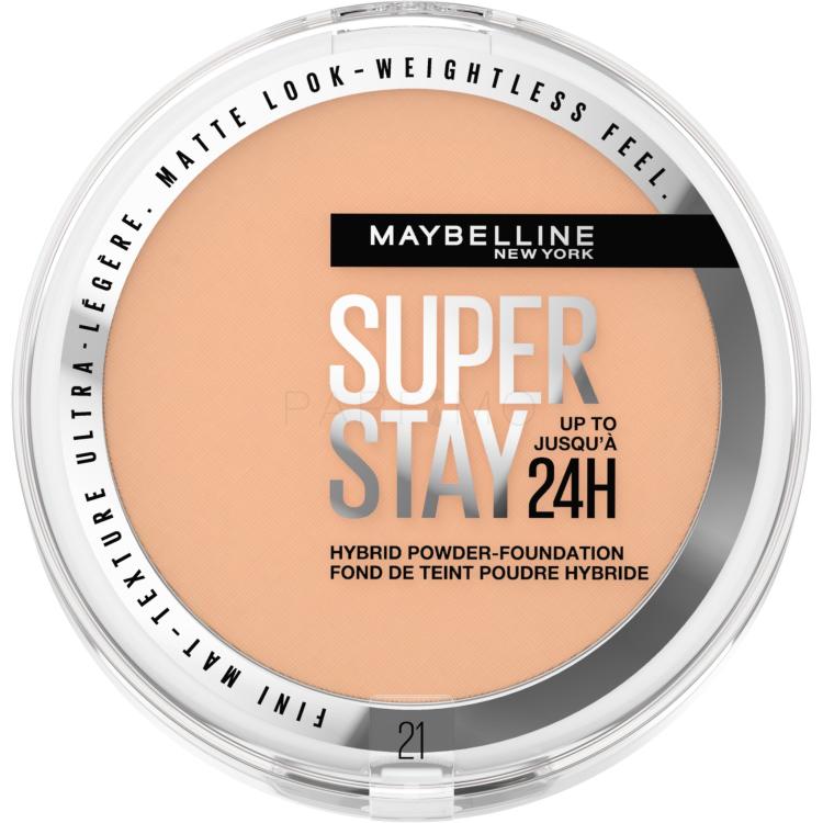 Maybelline Superstay 24H Hybrid Powder-Foundation Fondotinta donna 9 g Tonalità 21