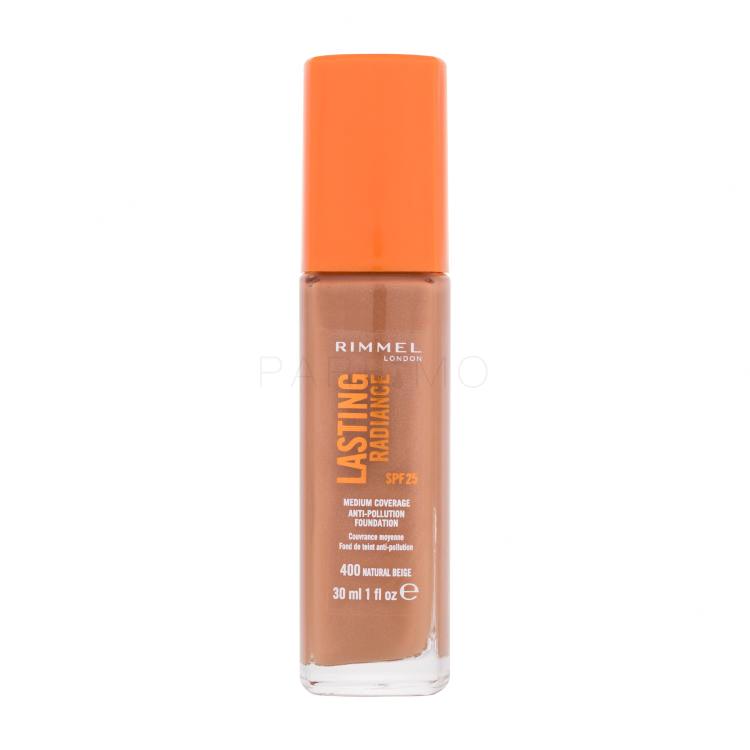 Rimmel London Lasting Radiance SPF25 Fondotinta donna 30 ml Tonalità 400 Natural Beige