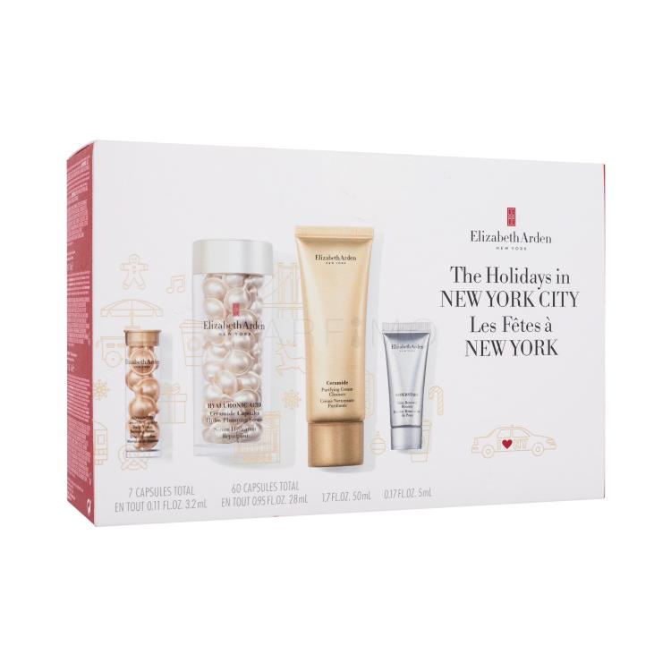 Elizabeth Arden Hyaluronic Acid Ceramide Capsules Plumped &amp; Perfect Pacco regalo siero viso Hyaluronic Acid Ceramide 60 pz + crema detergente Ceramide Purifying Cream Cleanser 50 ml + siero viso Advanced Ceramide 7 pz + siero viso Superstart Skin Renewal Booster 5 ml