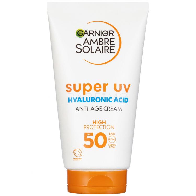 Garnier Ambre Solaire Super UV Hyaluronic Acid Anti-Age Cream SPF50 Protezione solare viso 50 ml