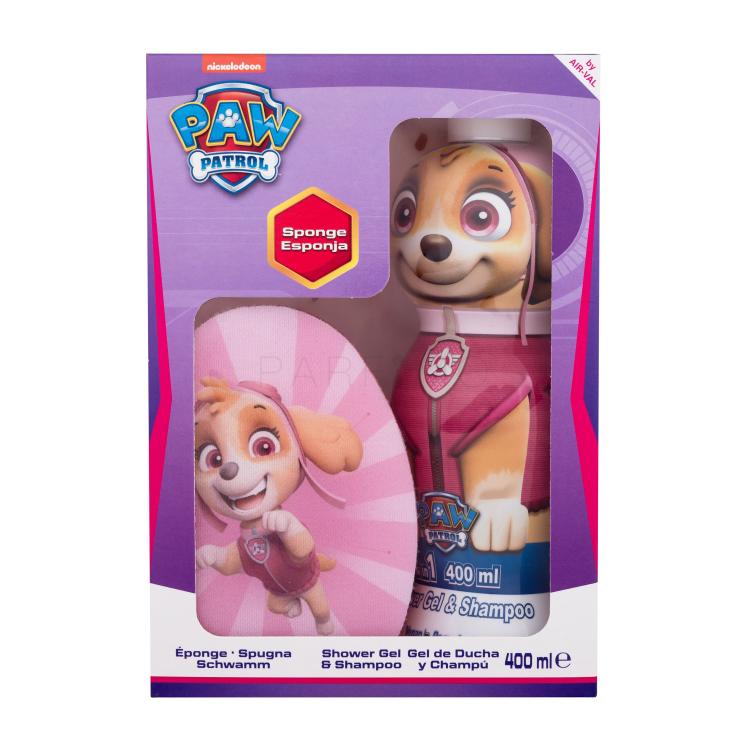 Nickelodeon Paw Patrol Skye Pacco regalo gel doccia e shampoo 2 in 1 400 ml + spugnetta