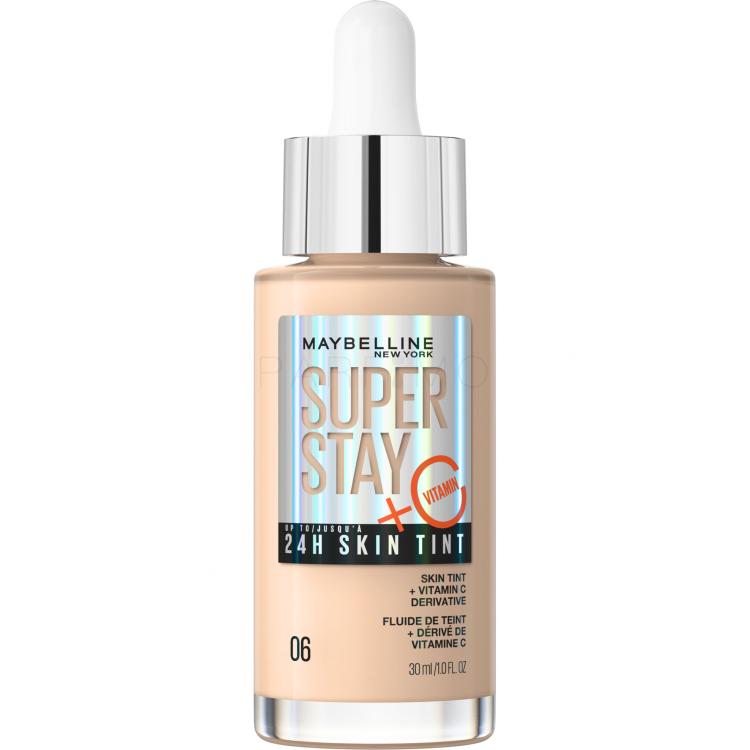 Maybelline Superstay 24H Skin Tint + Vitamin C Fondotinta donna 30 ml Tonalità 06