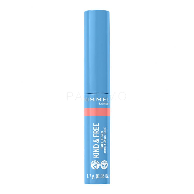 Rimmel London Kind &amp; Free Tinted Lip Balm Balsamo per le labbra donna 4 g Tonalità 004 Hibiscus Blaze