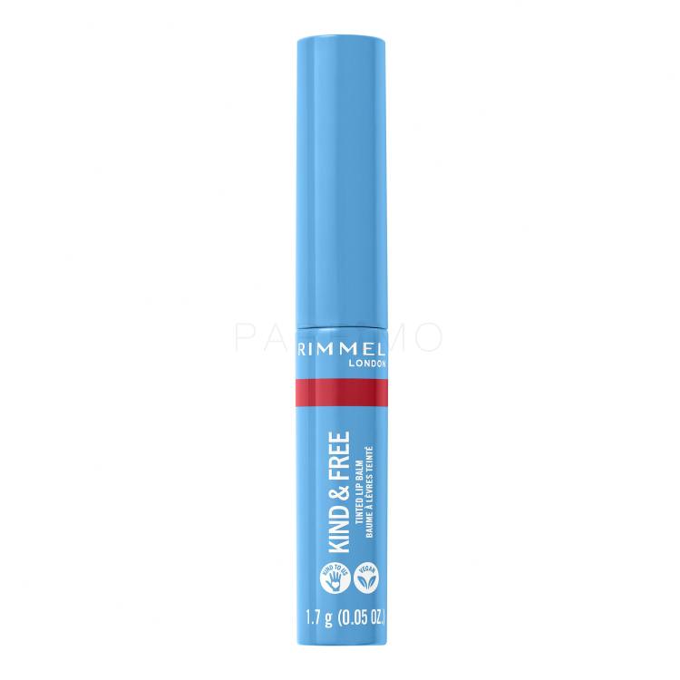 Rimmel London Kind &amp; Free Tinted Lip Balm Balsamo per le labbra donna 4 g Tonalità 005 Turbo Red