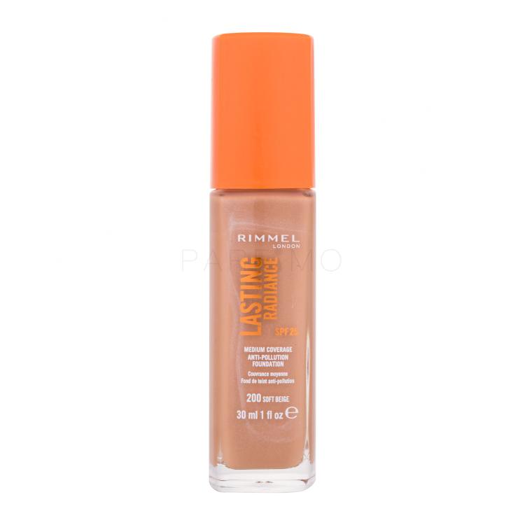 Rimmel London Lasting Radiance SPF25 Fondotinta donna 30 ml Tonalità 200 Soft Beige