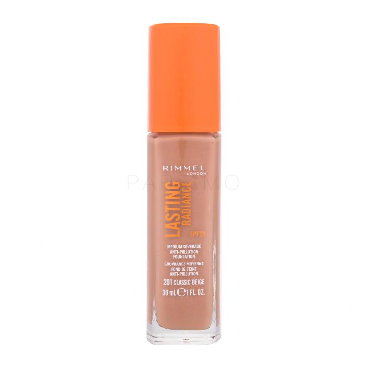 Rimmel London Lasting Radiance SPF25 Fondotinta donna 30 ml Tonalità 201 Classic Beige