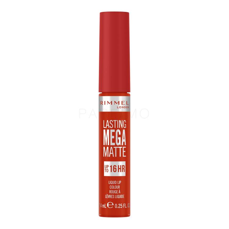 Rimmel London Lasting Mega Matte Liquid Lip Colour Rossetto donna 7,4 ml Tonalità Scarlet Flames