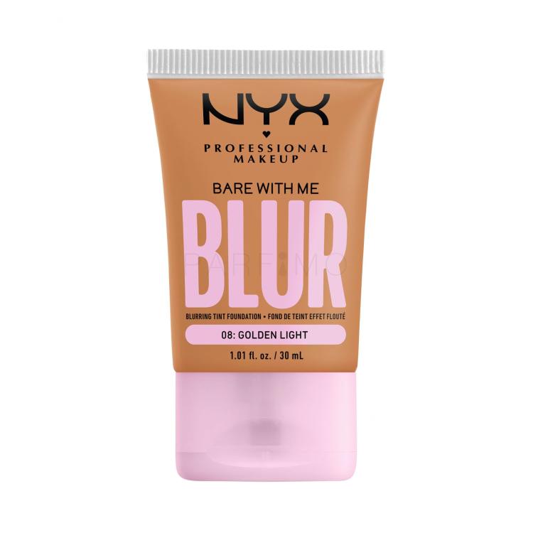 NYX Professional Makeup Bare With Me Blur Tint Foundation Fondotinta donna 30 ml Tonalità 08 Golden Light