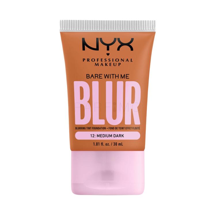 NYX Professional Makeup Bare With Me Blur Tint Foundation Fondotinta donna 30 ml Tonalità 12 Medium Dark