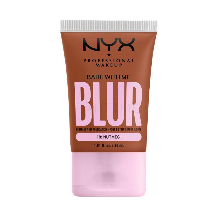 NYX Professional Makeup Bare With Me Blur Tint Foundation Fondotinta donna 30 ml Tonalità 18 Nutmeg