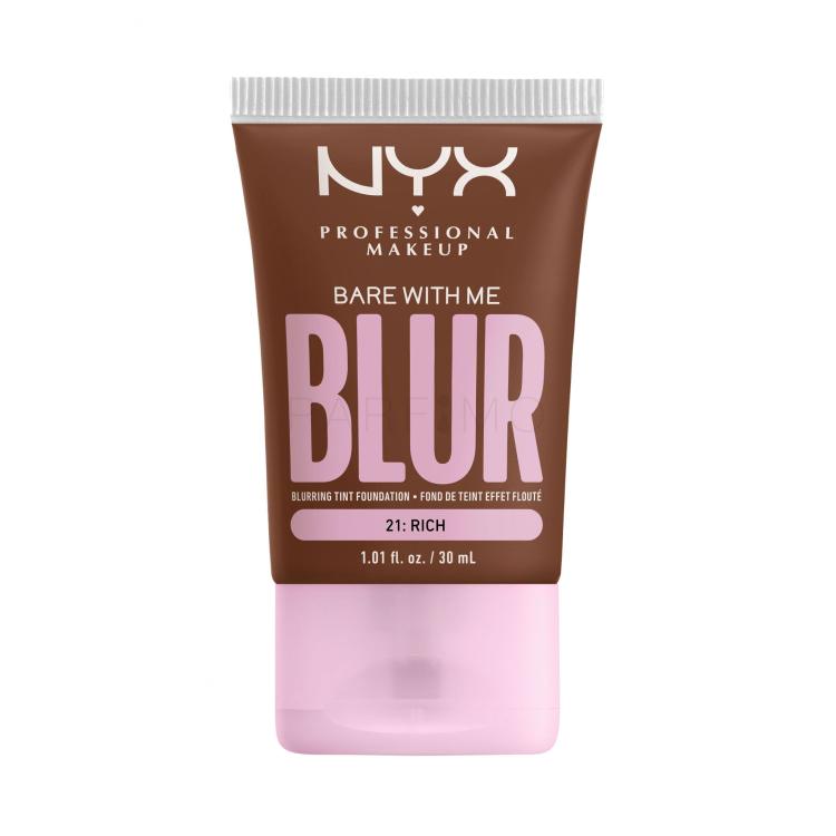 NYX Professional Makeup Bare With Me Blur Tint Foundation Fondotinta donna 30 ml Tonalità 21 Rich