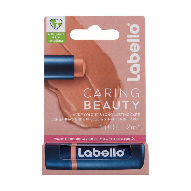 Labello Caring Beauty Balsamo per le labbra donna 4,8 g Tonalità Nude