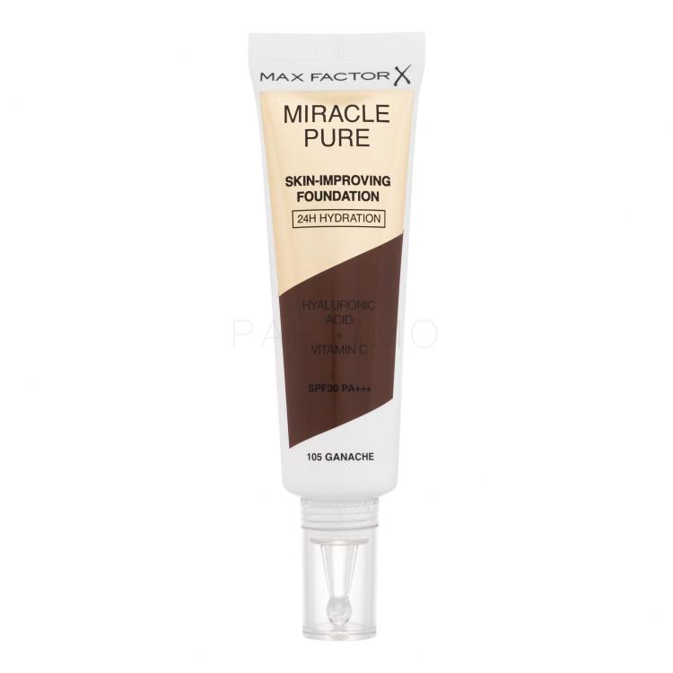 Max Factor Miracle Pure Skin-Improving Foundation SPF30 Fondotinta donna 30 ml Tonalità 105 Ganache