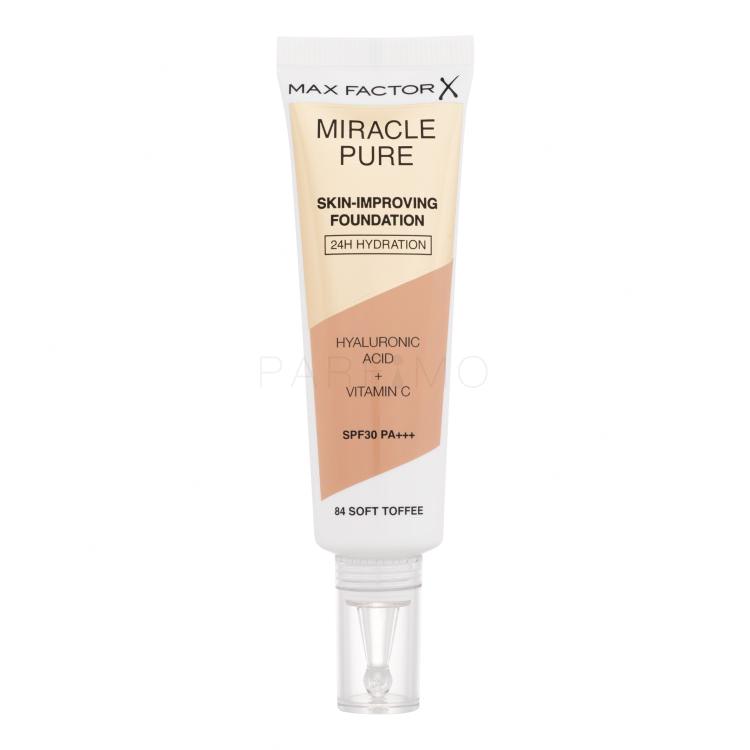 Max Factor Miracle Pure Skin-Improving Foundation SPF30 Fondotinta donna 30 ml Tonalità 84 Soft Toffee