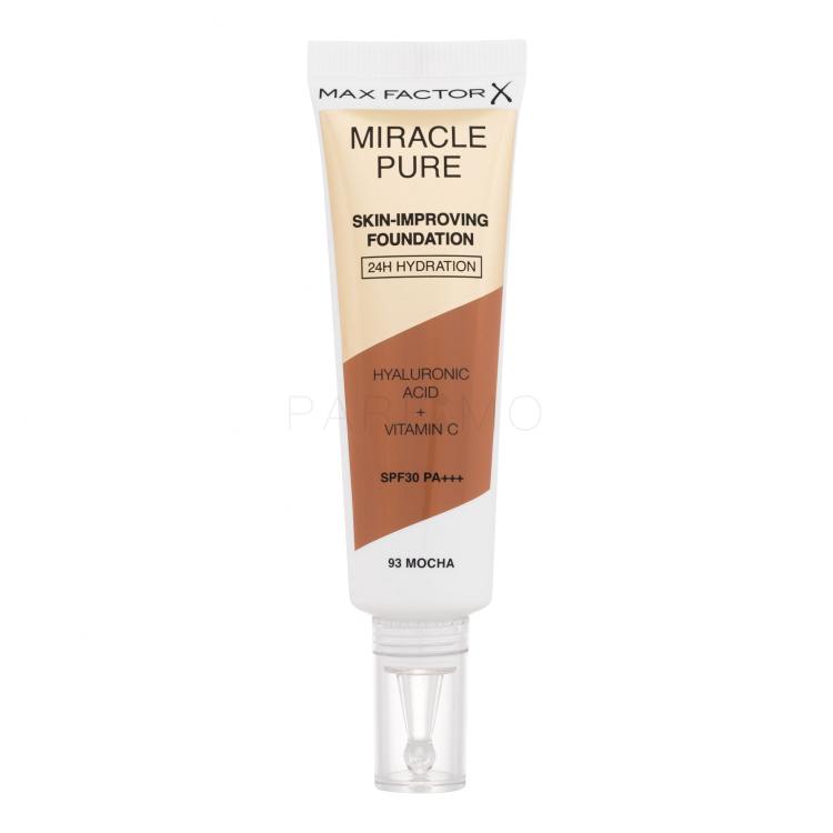 Max Factor Miracle Pure Skin-Improving Foundation SPF30 Fondotinta donna 30 ml Tonalità 93 Mocha