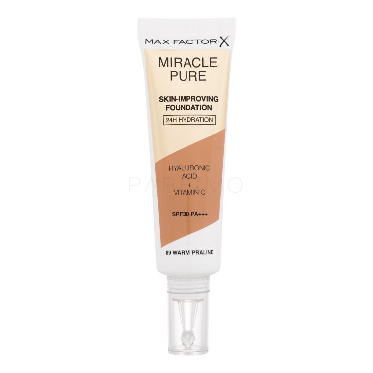 Max Factor Miracle Pure Skin-Improving Foundation SPF30 Fondotinta donna 30 ml Tonalità 89 Warm Praline