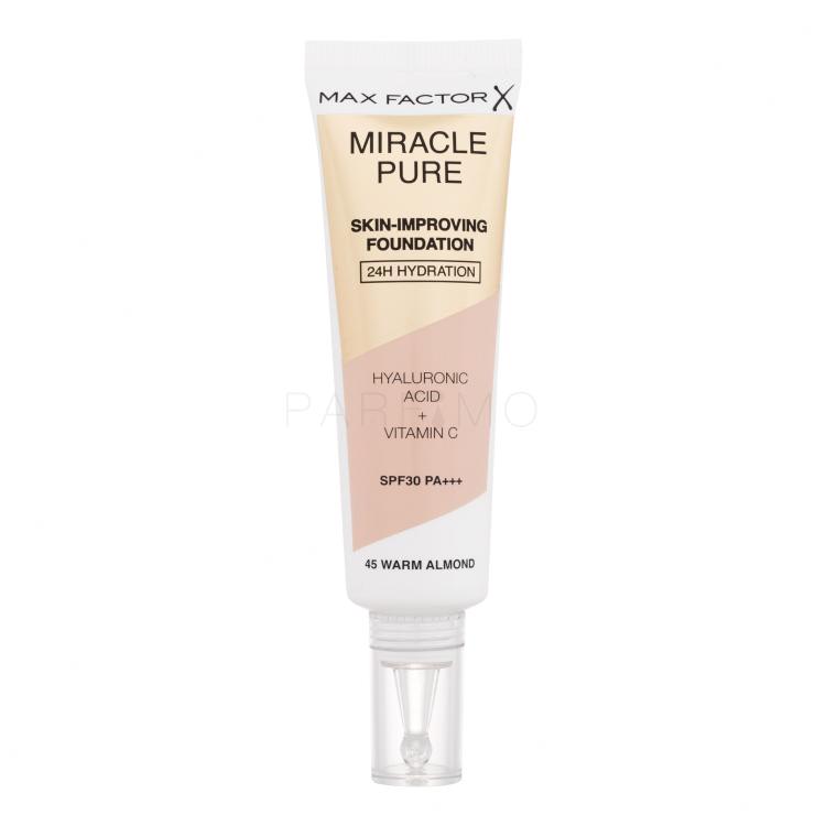 Max Factor Miracle Pure Skin-Improving Foundation SPF30 Fondotinta donna 30 ml Tonalità 45 Warm Almond