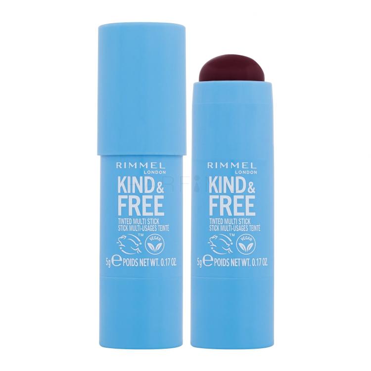 Rimmel London Kind &amp; Free Tinted Multi Stick Blush donna 5 g Tonalità 005 Berry Sweet