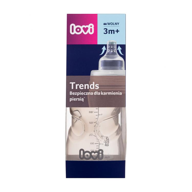 LOVI Trends Bottle 3m+ Beige Biberon bambino 250 ml