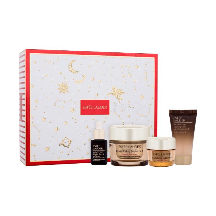 Estée Lauder Revitalizing Supreme+ The Lift + Firm Routine Pacco regalo crema per la pelle Revitalizing Supreme Youth Power Creme 50 ml + siero per la pelle Advanced Night Repair Synchronized Multi-Recovery Complex 15 ml + crema per gli occhi Revitalizing Supreme Youth Power Eye Balm 5 ml + gel dete