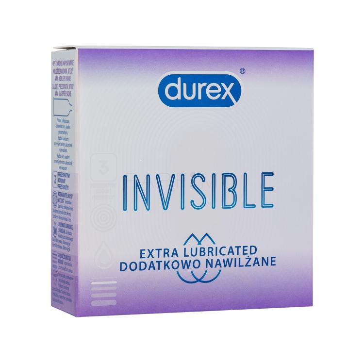 Durex Invisible Extra Lubricated Preservativi uomo Set