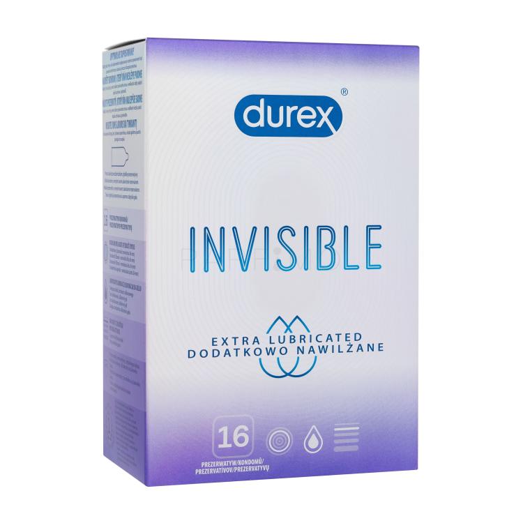 Durex Invisible Extra Lubricated Preservativi uomo Set