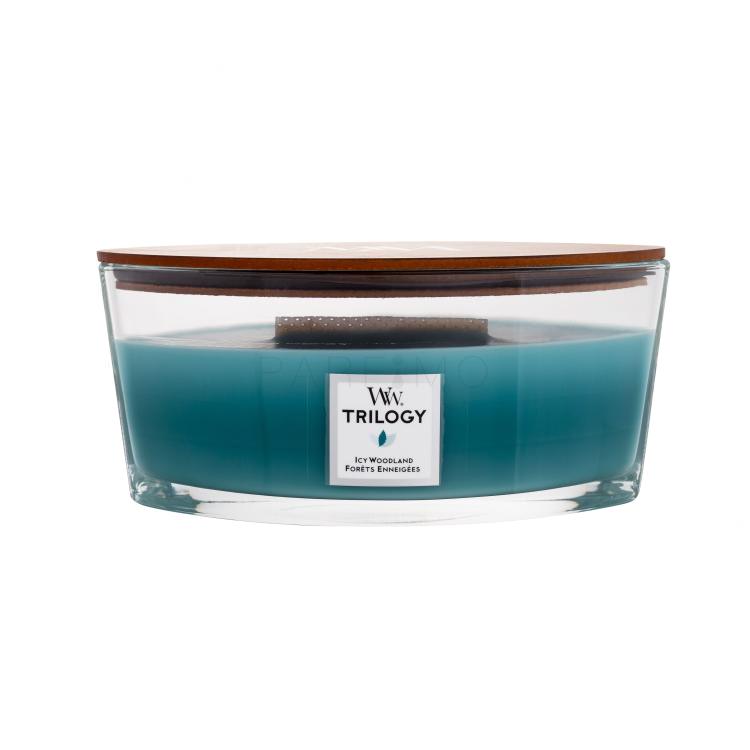 WoodWick Trilogy Icy Woodland Candela profumata 453,6 g