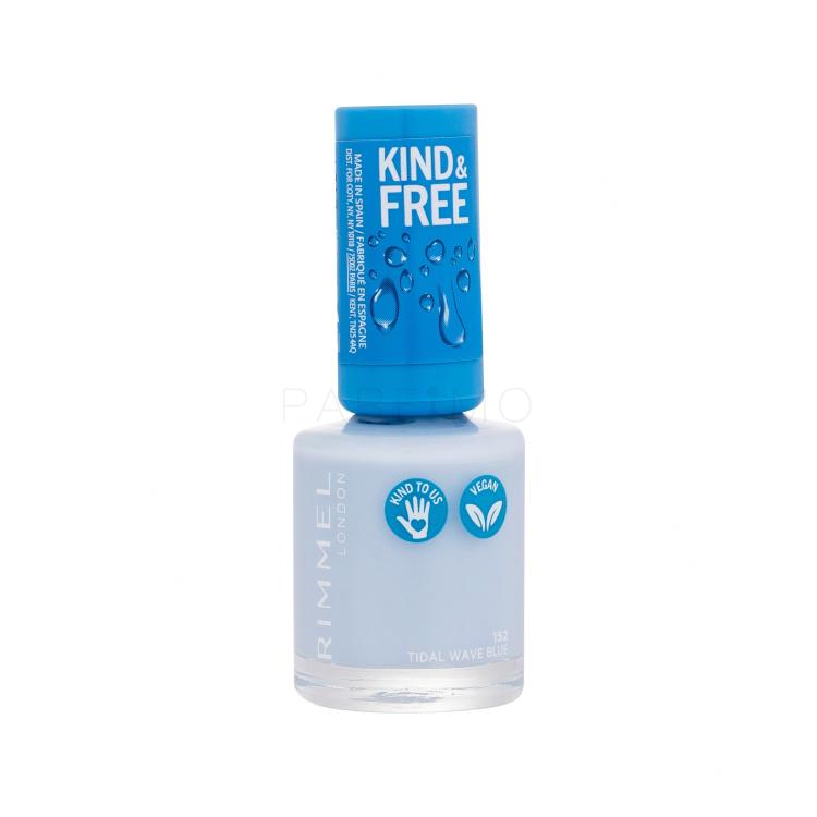 Rimmel London Kind &amp; Free Smalto per le unghie donna 8 ml Tonalità 152 Tidal Wave Blue