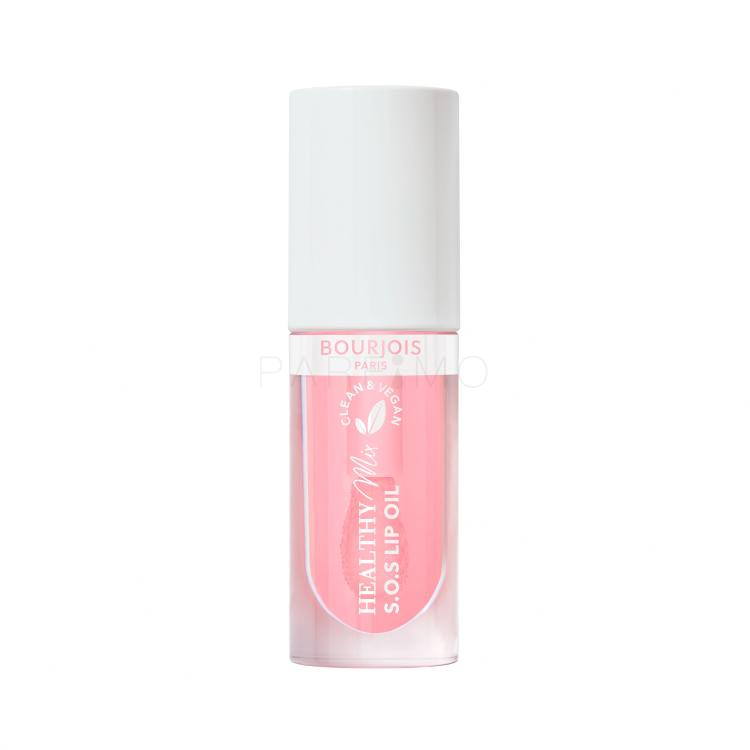 BOURJOIS Paris Healthy Mix Clean &amp; Vegan S.O.S Lip Oil Olio labbra donna 4,5 ml Tonalità 1 Douceur De Rose