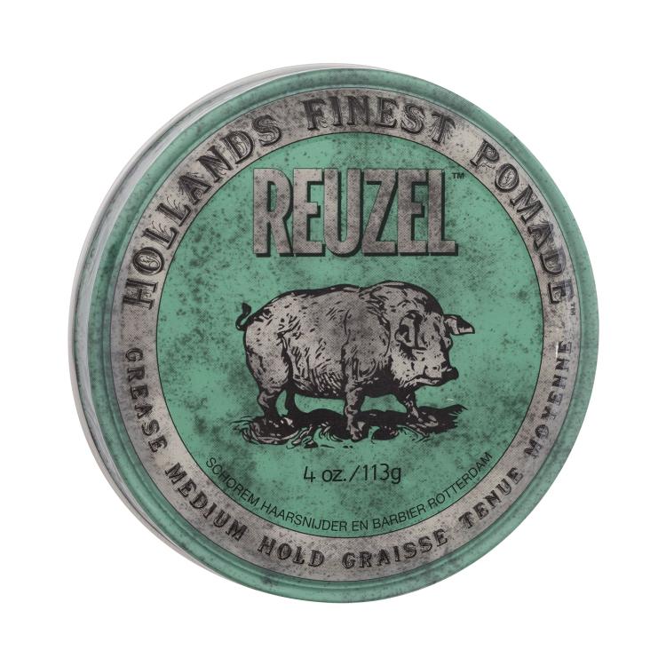 Reuzel Hollands Finest Pomade Grease Medium Hold Cera per capelli uomo 113 g