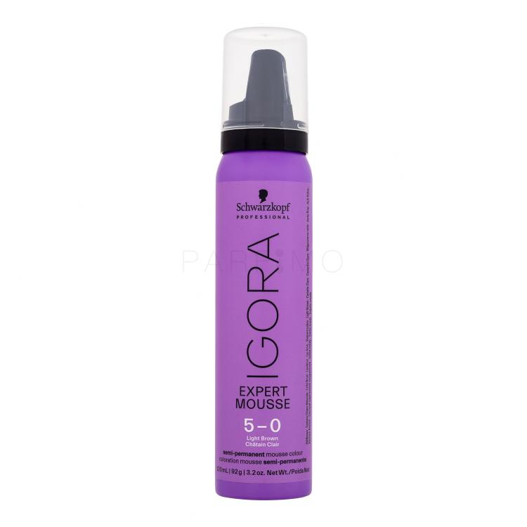 Schwarzkopf Professional Igora Expert Mousse Tinta capelli donna 100 ml Tonalità 5-0 Light Brown