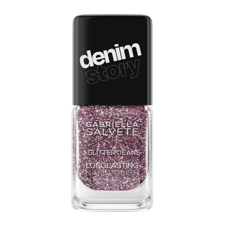 Gabriella Salvete Denim Story Longlasting Nail Polish Smalto per le unghie donna 11 ml Tonalità 01 Glitter Jeans