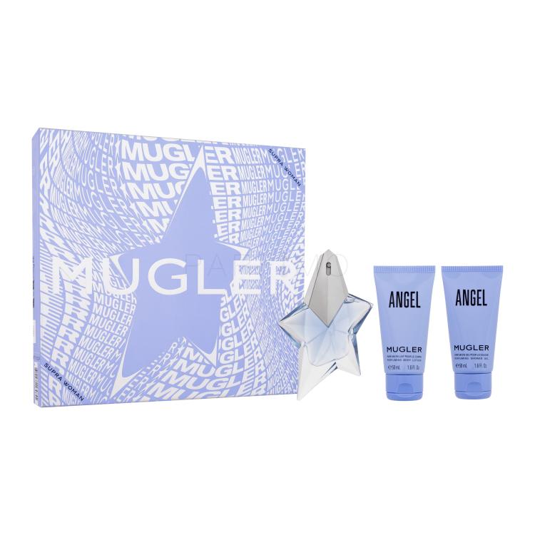 Mugler Angel SET3 Pacco regalo eau de parfum 25 ml + crema corpo 50 ml + gel doccia 50 ml