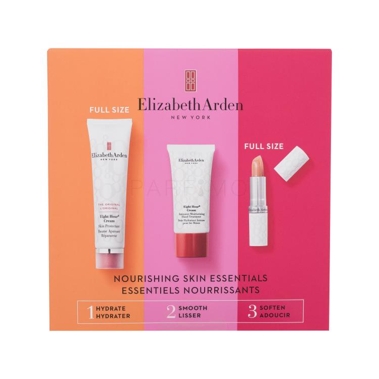 Elizabeth Arden Eight Hour Cream Nourishing Skin Essentials SET2 Pacco regalo balsamo corpo Eight Hour Cream Skin Protectant 50 ml + crema mani Eight Hour Cream Intensive Moisturizing Hand Treatment 30 ml + balsamo labbra Eight Hour Cream Lip Protectant Stick SPF15 3,7 g