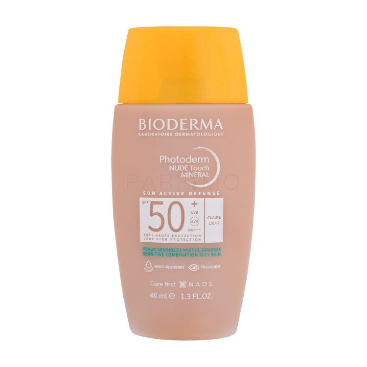 BIODERMA Photoderm Nude Touch Mineral SPF50+ Protezione solare viso 40 ml Tonalità Light