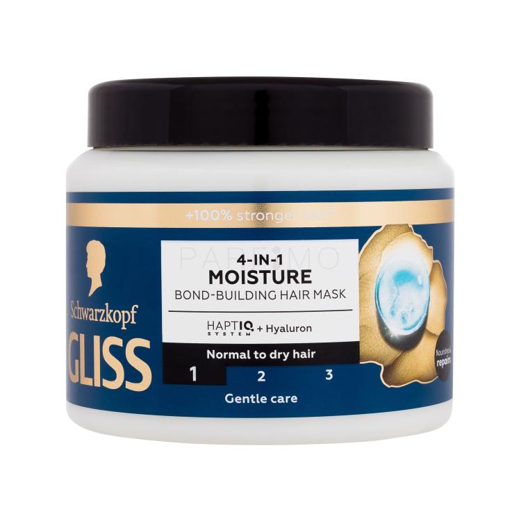 Schwarzkopf Gliss Moisture 4-in-1 Hair Mask Maschera per capelli donna 400 ml