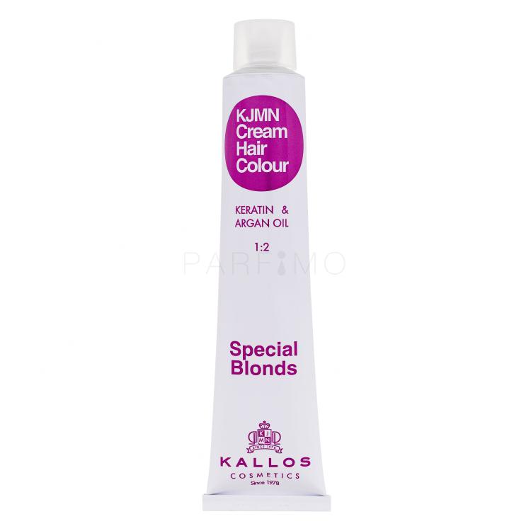 Kallos Cosmetics KJMN Cream Hair Colour Keratin &amp; Argan Oil Special Blonds Tinta capelli donna 100 ml Tonalità 12.20 Special Ultra Violet Blond