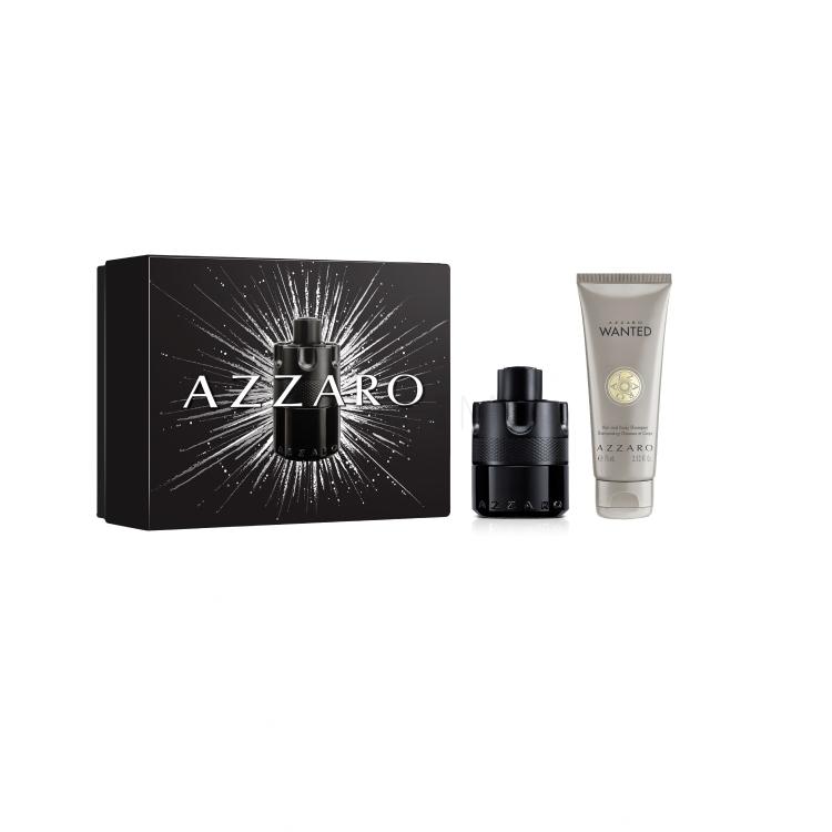 Azzaro The Most Wanted Pacco regalo eau de parfum 50 ml + shampoo per corpo e capelli Wanted 75 ml