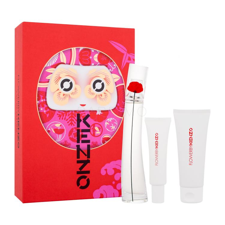 KENZO Flower By Kenzo Pacco regalo eau de parfum 50 ml + crema corpo 75 ml + crema mani 20 ml