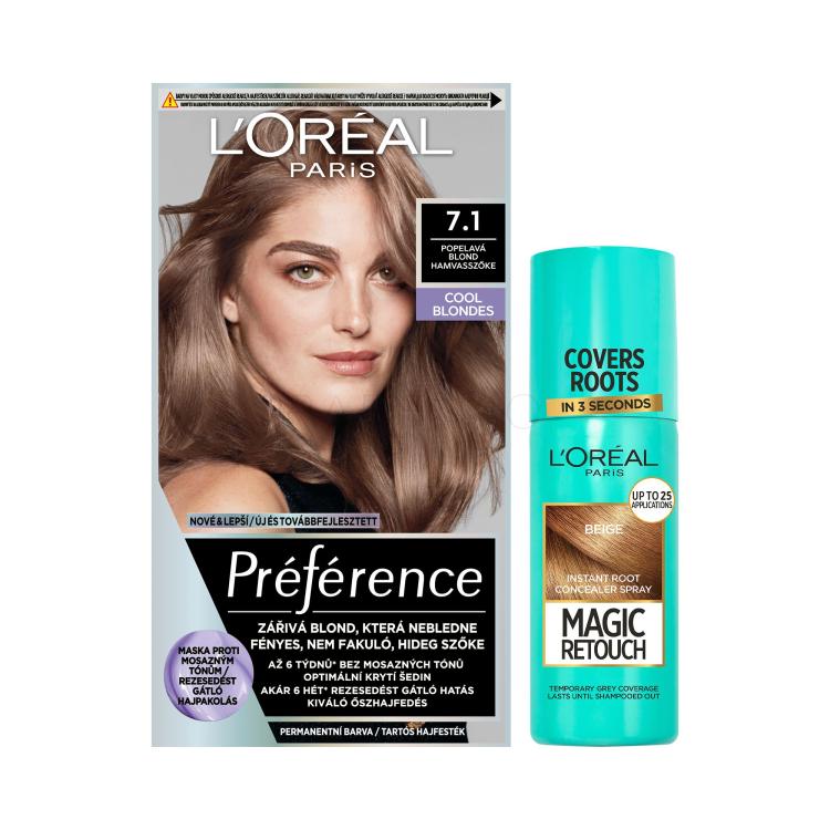 Set Tinta capelli L&#039;Oréal Paris Magic Retouch Instant Root Concealer Spray + Tinta capelli L&#039;Oréal Paris Préférence