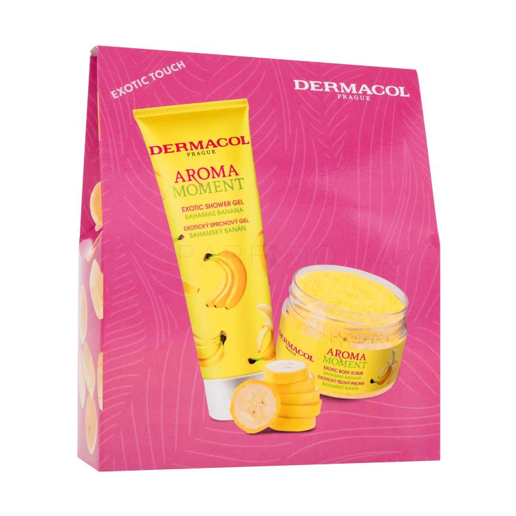 Dermacol Aroma Moment Bahamas Banana Pacco regalo doccia gel Bahamas Banana 250 ml + peeling Bahamas Banana 200 g