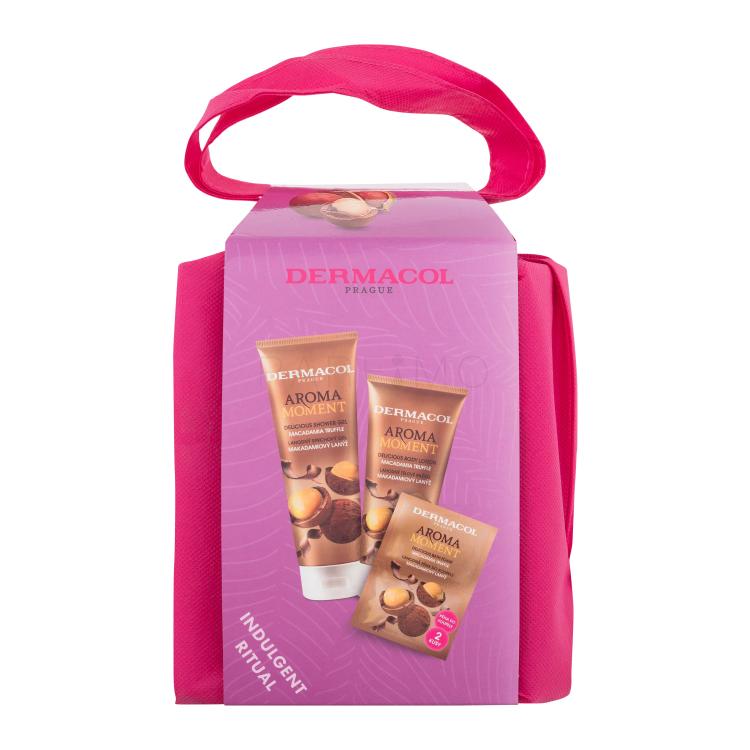 Dermacol Aroma Moment Macadamia Truffle Pacco regalo doccia gel Macadamia Truffle 250 ml + latte corpo Macadamia Truffle 200 ml + schiuma da bagno Macadamia Truffle 2 x 15 ml + borsa