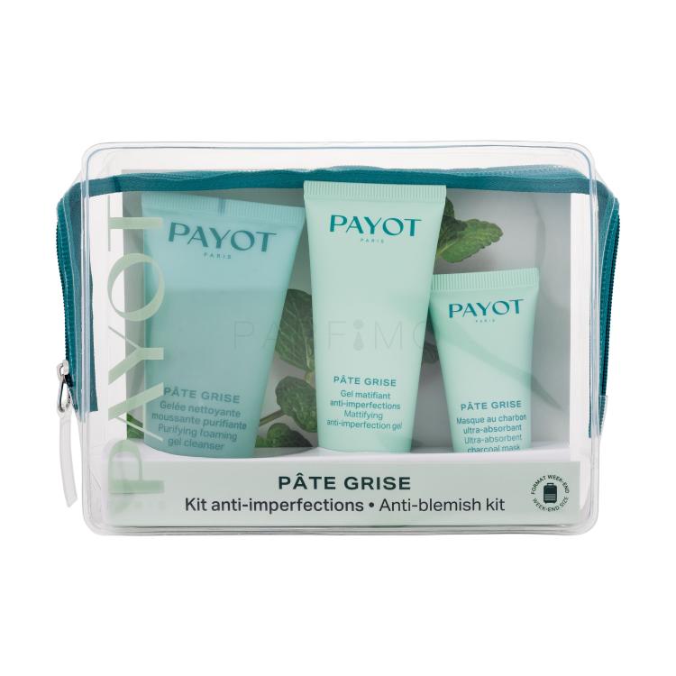 PAYOT Pâte Grise Anti Blemish Kit Pacco regalo gel detergente 50 ml + gel viso 30 ml + maschera viso 15 ml + borsetta