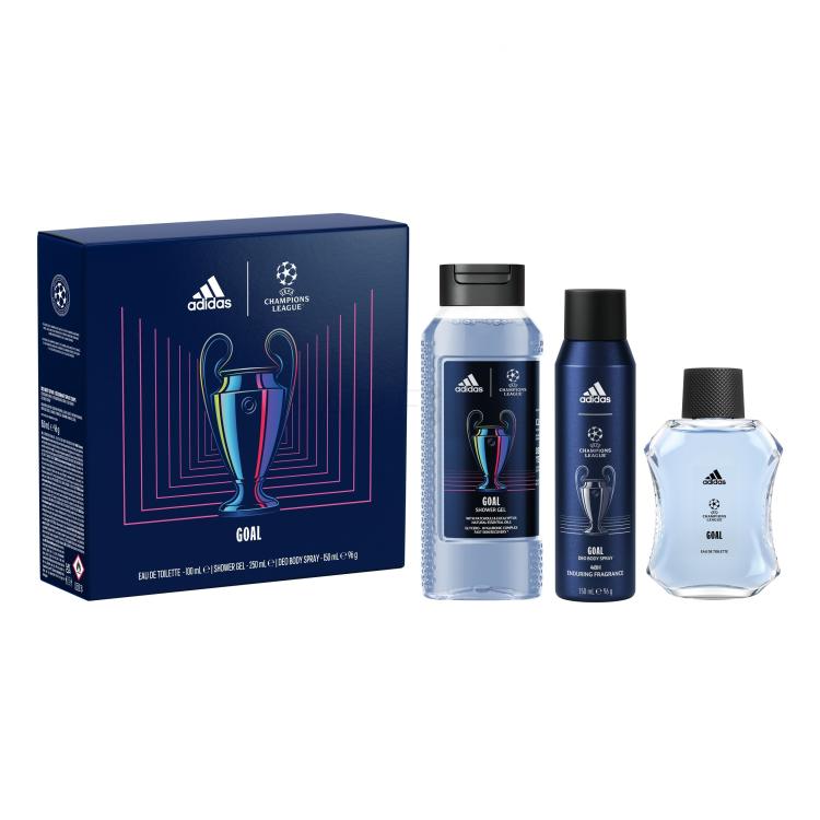 Adidas UEFA Champions League Goal Pacco regalo eau de toilette 100 ml + gel doccia 250 ml + deodorante 150 ml