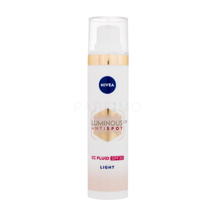 Nivea Luminous 630 Antispot CC Fluid SPF30 CC cream donna 40 ml Tonalità 01 Light