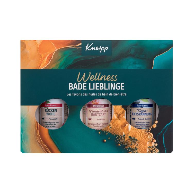 Kneipp Bath Oil Wellness Pacco regalo Back Comfort (Rücken Wohl) 20 ml + Almond Blossom (Mandelblüten Hautzart) 20 ml + Deep Relaxation (Tiefen Entspannung) 20 ml