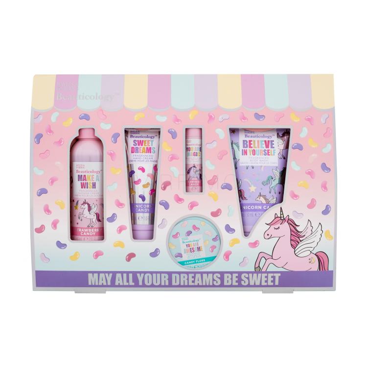 Baylis &amp; Harding Beauticology May All Your Dreams Be Sweet Pacco regalo crema doccia Make A Wish 60 ml + crema mani Sweet Dreams 30 ml + gel doccia Believe In Yourself 50 ml + balsamo labbra You Are Magic 5 g + sale da bagno You Are Awesome 70 g